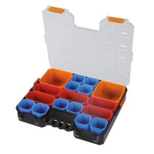 Valigia organizer con 17 vaschette portaminuteria asportabili