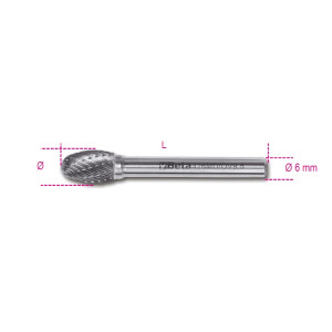 Lime rotative in metallo duro taglio incrociato HM6