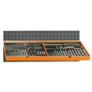 Assortimento 329 utensili,  con ganci senza pannello