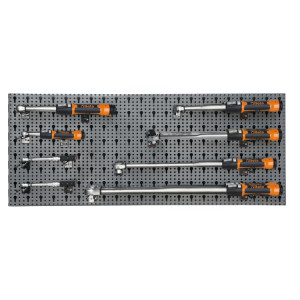 Assortimento 13 utensili, con ganci senza pannello