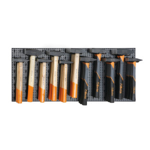 Assortimento 43 utensili,  con ganci senza pannello