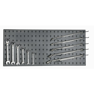 Assortimento 48 utensili, con ganci senza pannello