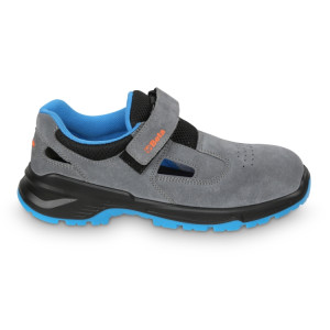 Sandali BASIC PLUS in pelle scamosciata con chiusura a strappo