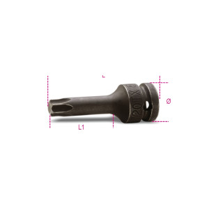 Chiavi a bussola maschio  per viti con impronta Torx® con attacco quadro  femmina 1/2"  fosfatate