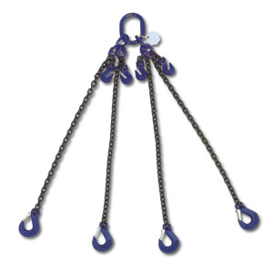 Pendente di sollevamento con ganci accorciatori, catena 4 bracci, G10