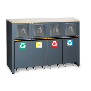 Modulo fisso raccolta differenziata per arredo officina C45PRO 2.0