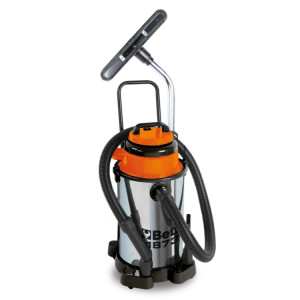 Aspiratore 30 litri per solidi e liquidi bidone in acciaio INOX
