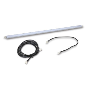Profilo in alluminio con strip LED per arredo officina