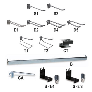 Ganci per espositori C60 - C61 - C68 - C88