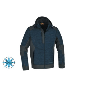 Felpa tecnica in pile con inserti in tessuto softshell