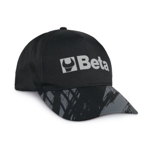 Cappellino Beta nero, design classico con visiera curva