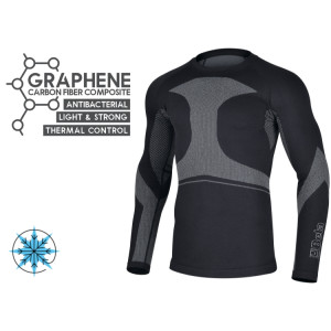 Maglia intima tecnica maniche lunghe elasticizzata in graphene