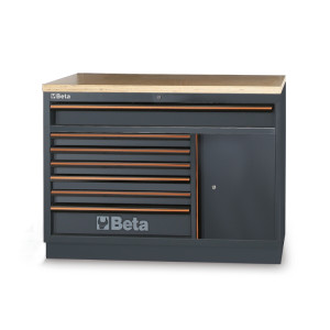 Modulo fisso con 7 cassetti per arredo officina C45PRO 2.0