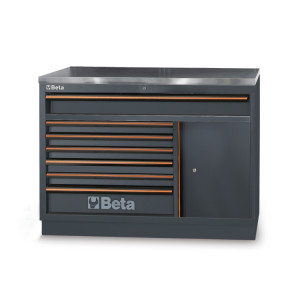 Modulo fisso con 7 cassetti per arredo officina C45PRO 2.0