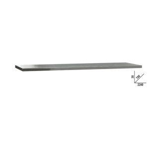 Piano di lavoro in MDF rivestito in acciaio inox da 2,2m  per arredo officina RSC50 2.0