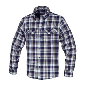 Koszula flanelowa w kratę, miękka i ciepła, zapewnia maksimum komfortu podczas pracy.