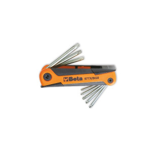Komplet 8 kluczy trzpieniowych kątowych z końcówką profil Torx®