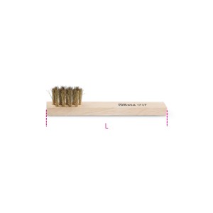 Escova de fios de latão ondulados  Ø: 0.2 mm punho de madeira