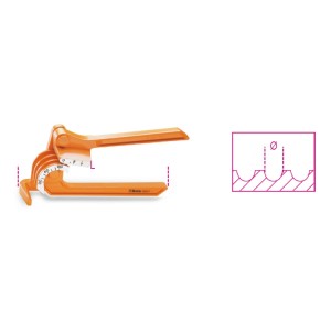 Alicate curva-tubos para tubos de baixa  espessura em cobre e ligas leves