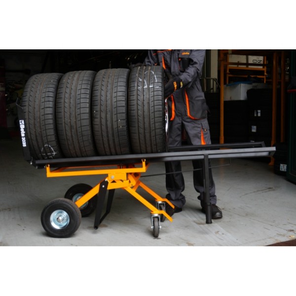 Para transporte fácil de pneus até 980 mm de diâmetro - carro 