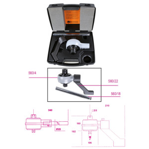 Multiplicador de torque para apertos a direita/esquerda e acessórios Taxa de multiplicação 5:1 Com barra de reação para uso intensivo