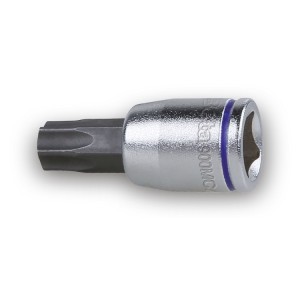 Soquete para parafusos de cabeça Torx®, coloridos, 1/4 ", cromado, inserções polidas