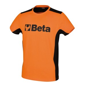 Camiseta Beta-March, 100% algodão, 200 g / m² laranja, com inserções pretas