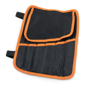 Roll-up tool wallet made of durable polyester, empty