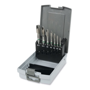 Assortment of 7 machine taps 429FP, made from HSS-CO 5%