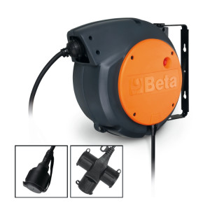Automatic cable reel, with 3Gx1.5 mm² cable and SCHUKO type socket