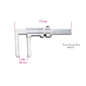 Schieblehre für Bremsscheiben, Präzision: 1/10 mm