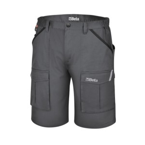 Arbeits-Bermuda-shorts aus 100 % Baumwolle, grau