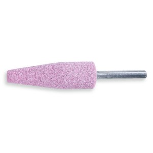 Schleifstifte  Schleifkörner Korund rosa mit Keramikbindung  Zylinderstift dreieckig Schaft Ø 6 x 40 mm