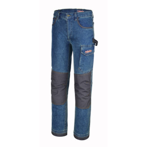 Arbeitsjeans aus bequemem Stretch-Denim mit strapazierfähigen Polyester-Einsätzen. Ideal, wenn eine perfekte Verbindung aus Komfort, Funktionalität und Design verlangt wird.