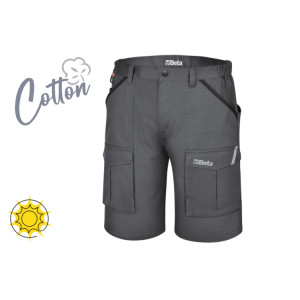 Arbeits-Bermuda-shorts aus 100 % Baumwolle, grau