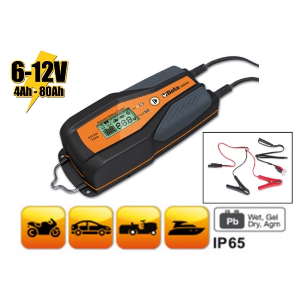Elektronisches Auto-/Motorrad-Batterieladegerät, 6-12 V 1498/4A – Beta Tools