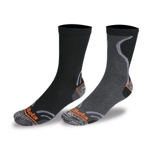 2 páry vysokých ponožek vyrobených z recyklované froté bavlny