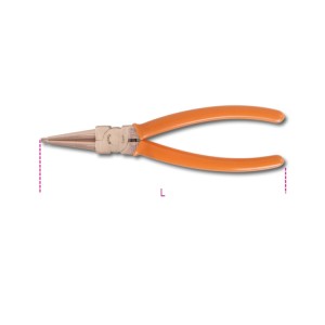 Internal circlip pliers, straight pattern, PVC-coated handles
