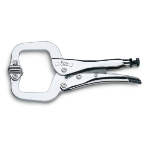 Adjustable self-locking pliers  with floating C-shaped jaws