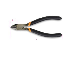 Semi-flush cutting nippers, slip-proof double layer PVC  coated handles