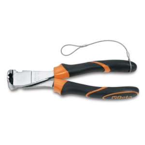 Heavy duty end cutting nippers,  bi-material handles H-SAFE
