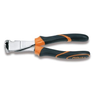 Heavy duty end cutting nippers,  bi-material handles