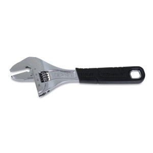 Wide opening adjustable wrenches, chrome-plated, short series
