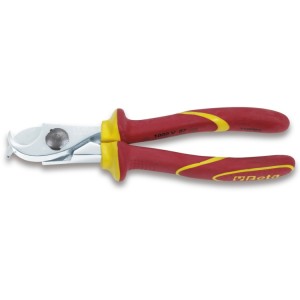 Cable cutter with insulated handles for copper and aluminium cables