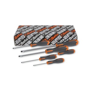 Set of 6 Evox screwdrivers for slotted head screws