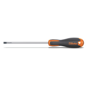 Evox screwdrivers for headless slotted screws, chrome-plated, black tips