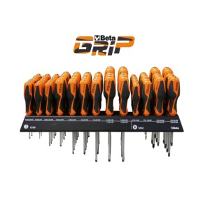 Wall-mounted display with 78 screwdrivers