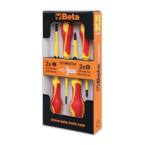 Set of 4 slim screwdrivers