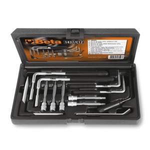 Assortment of 12 tools for removing air bags