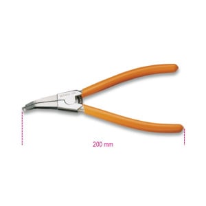 External butt-ended circlip pliers